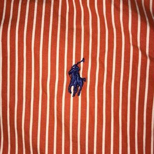 Ralph Lauren Shirts - Orange & white striped Ralph Lauren button down Ralph Lauren Shirts - Orange & white striped Ralph Lauren button down